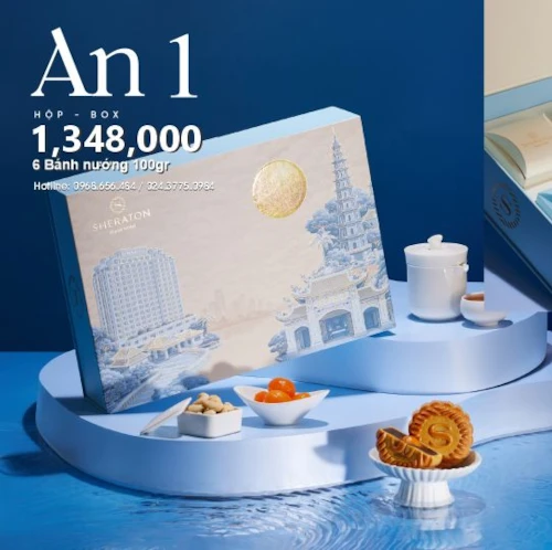 Bánh trung thu sheraton Hộp An 1 - 6 Bánh 100gr