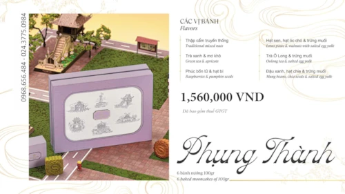 Bánh trung thu sheraton - Hộp Phụng Thành 6 Bánh 100gr
